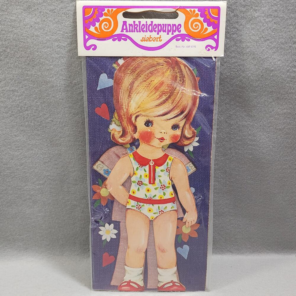 Curly Red Hair Paper Doll NOS Unopened Siebert West Germany Vintage 1980s - RARE